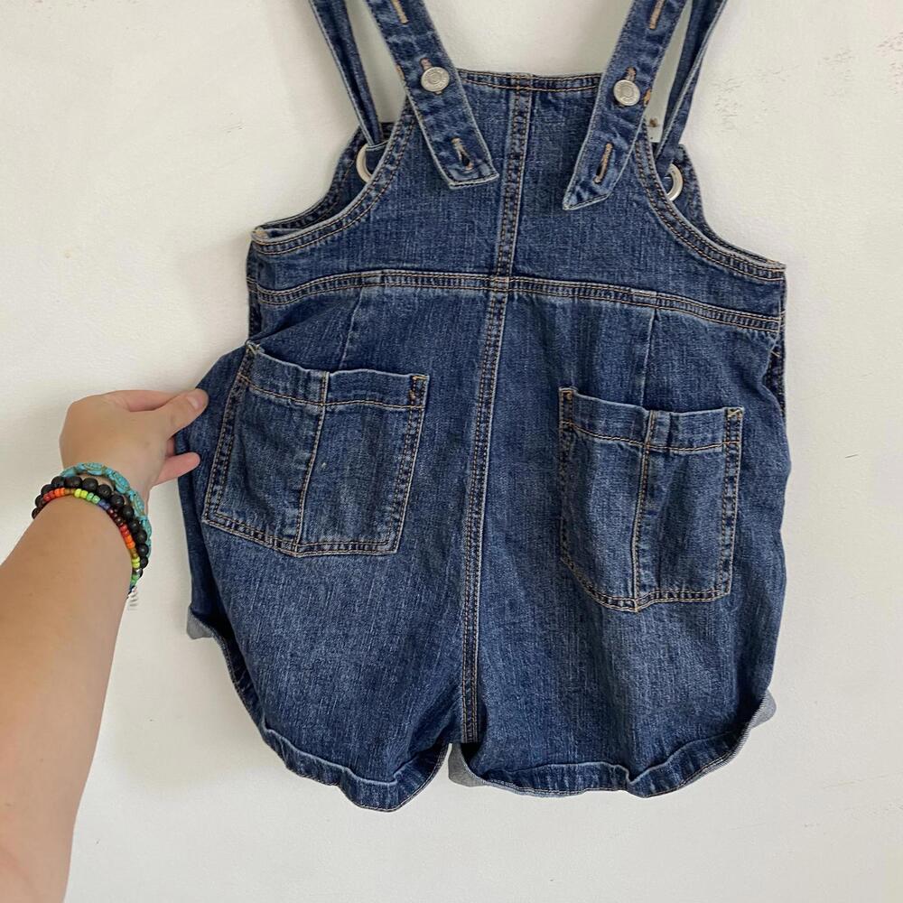 PILCRO ANTHROPOLOGIE dark wash denim shortalls sz 26 - Picture 6 of 7